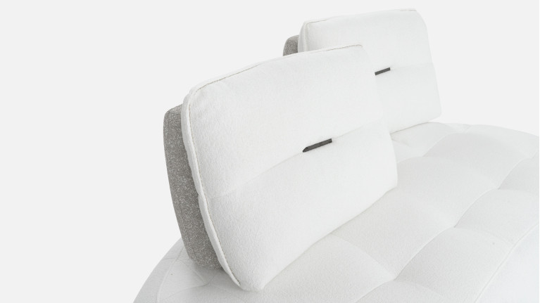 Canapé 3 places tissu COCO | Design modulable avec accoudoir mobile