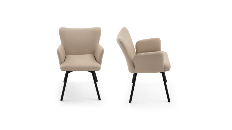 Fauteuil LEON | Confort contemporain et piètement acier design