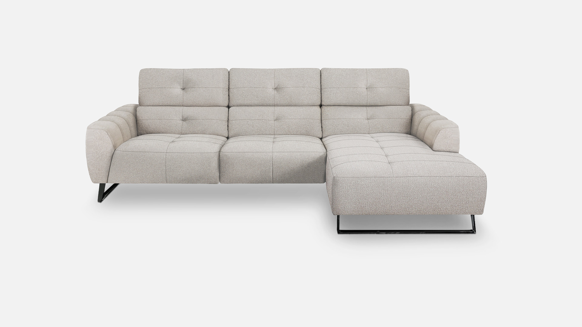 Canapé d'angle relax tissu MARTY | Élégance et confort sur-mesure