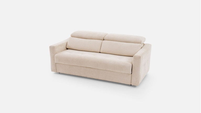 Canapé convertible avec têtières tissu TUCA | Allure contemporaine