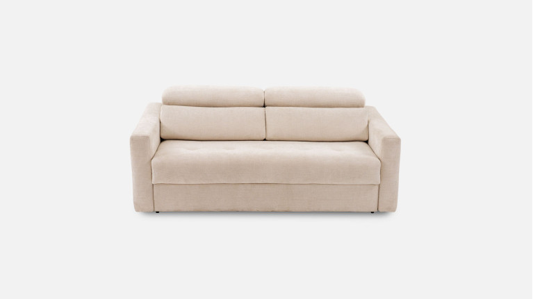 Canapé convertible avec têtières tissu TUCA | Allure contemporaine