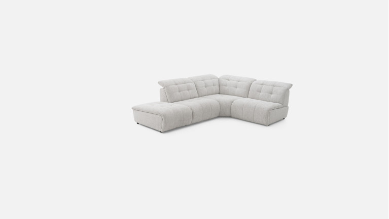 Canapé d'angle modulable relaxation électrique SAFRAN