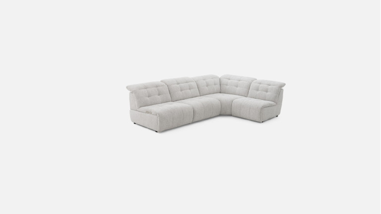 Canapé d'angle modulable relaxation électrique SAFRAN