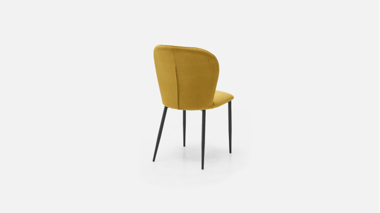 Chaise en tissu tweed gris SHELL | Personnalisez la vôtre