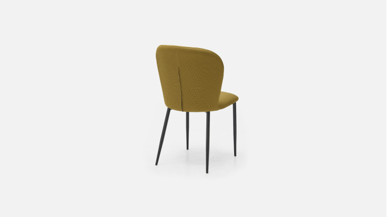Chaise en tissu tweed gris SHELL | Personnalisez la vôtre