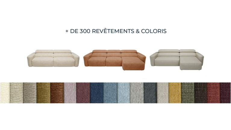 Canapé droit relaxation électrique RÉVÉLATION
