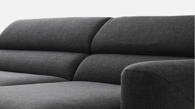 Canapé d’angle relaxation électrique en tissu  RÉVÉLATION
