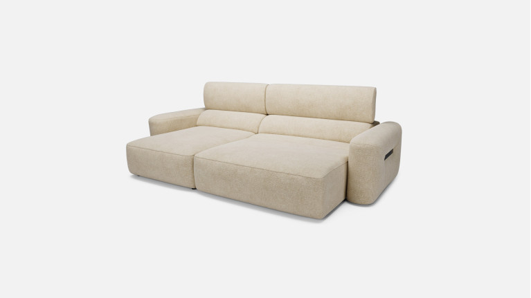 Canapé d’angle relaxation électrique en tissu  RÉVÉLATION