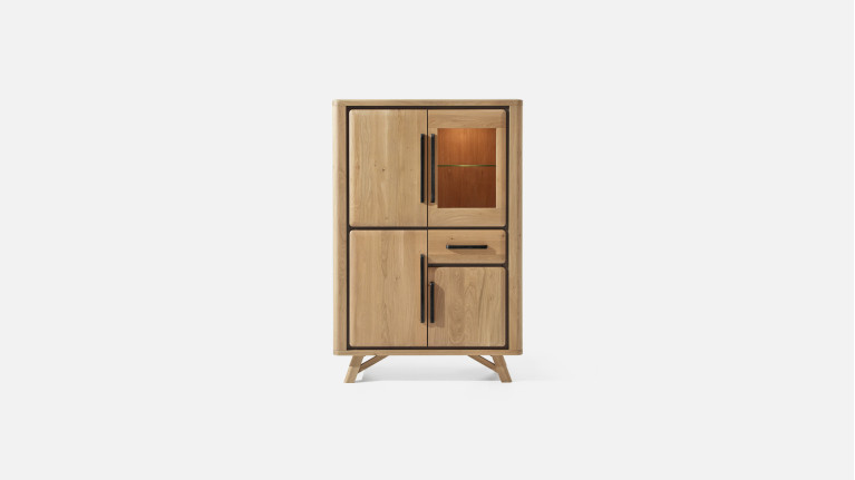 Vitrine ONTARIO en chêne | Rangement vitré