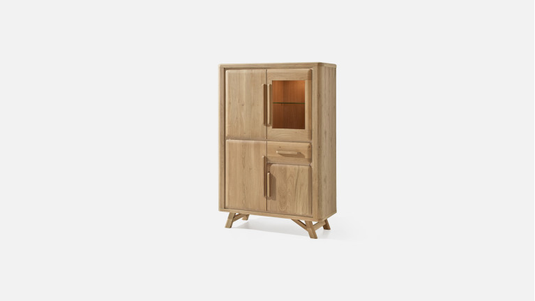 Vitrine ONTARIO en chêne | Rangement vitré