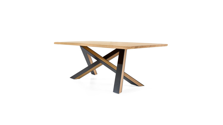 Table de repas ONTARIO en chêne | Plateau personnalisable