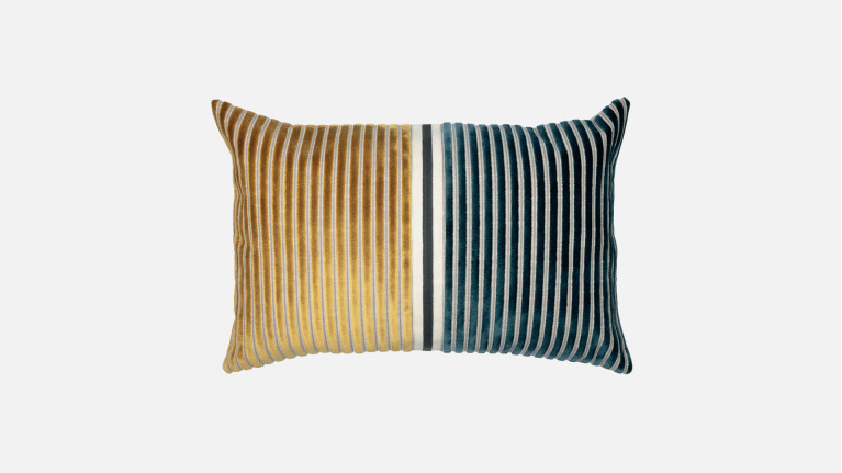 Coussin ZEBU en velours rayé | Coussin 40x60 cm