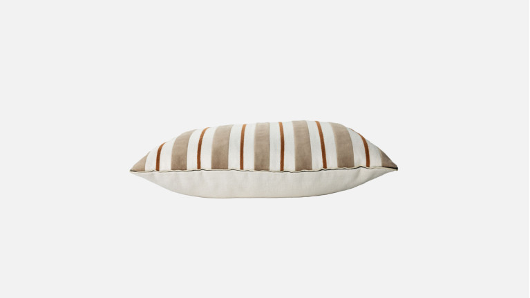 Coussin JOSHUA brodé | Coussin rayé 30x50 cm