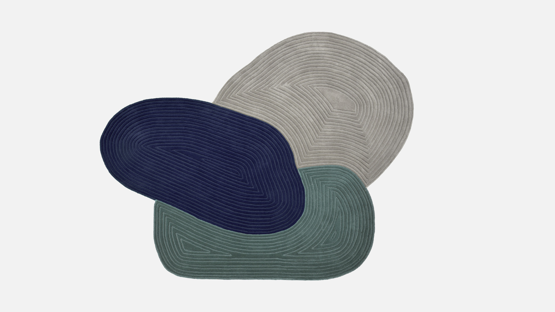 Tapis PEBBLE en laine | Tapis ovale graphique