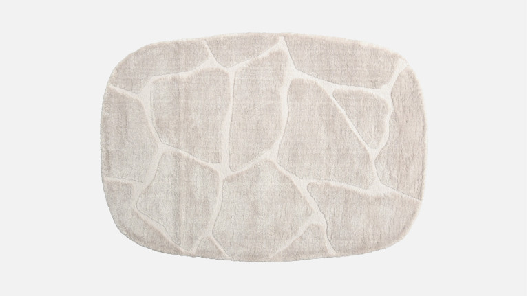 Tapis MORI ovale écru | Tapis épais et moelleux