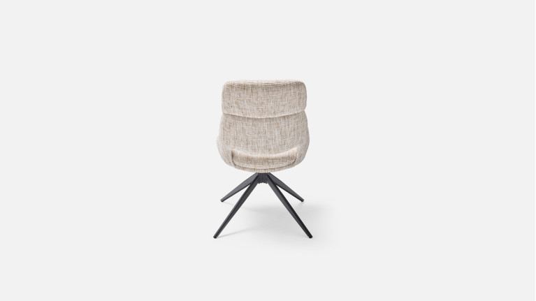 Chaise pivotante 360° CHAPI tissu bouclé – Piétement acier