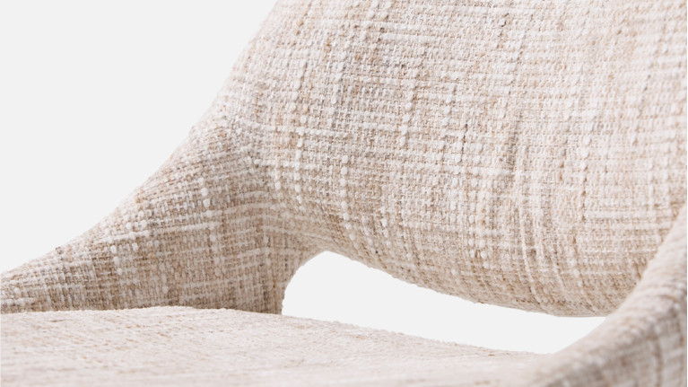 Chaise pivotante 360° CHAPI tissu bouclé – Piétement acier