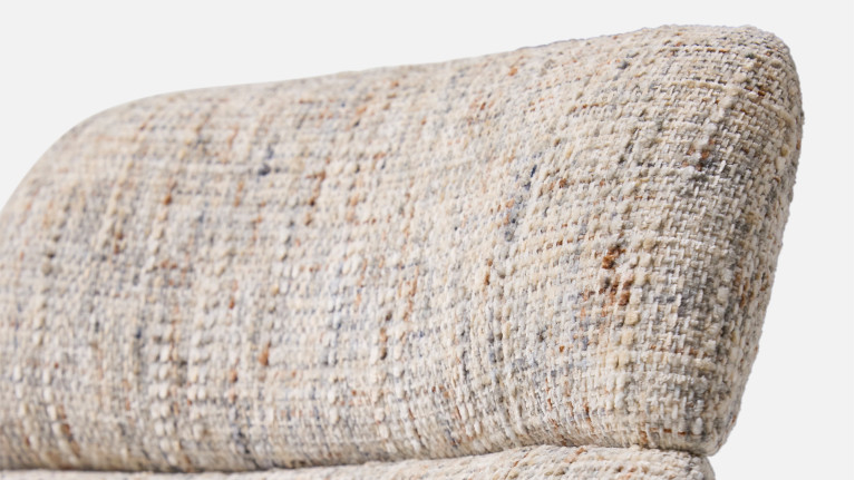 Chaise pivotante 360° CHAPI tissu bouclé – Piétement acier