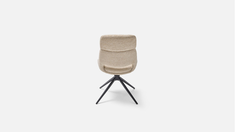 Chaise pivotante 360° CHAPI tissu bouclé – Piétement acier