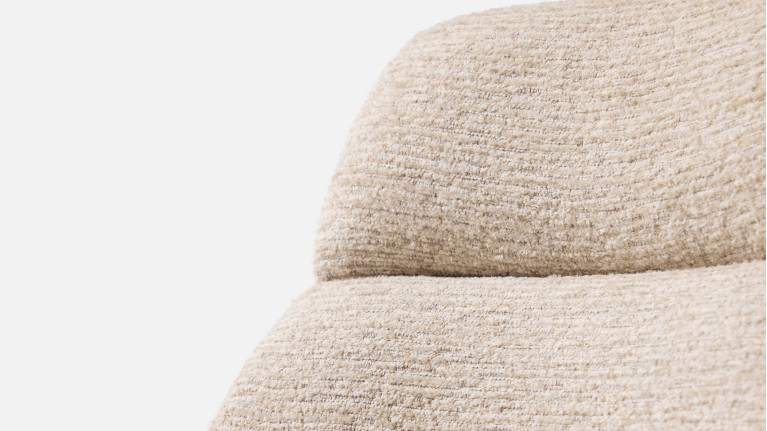 Chaise pivotante 360° CHAPI tissu bouclé – Piétement acier