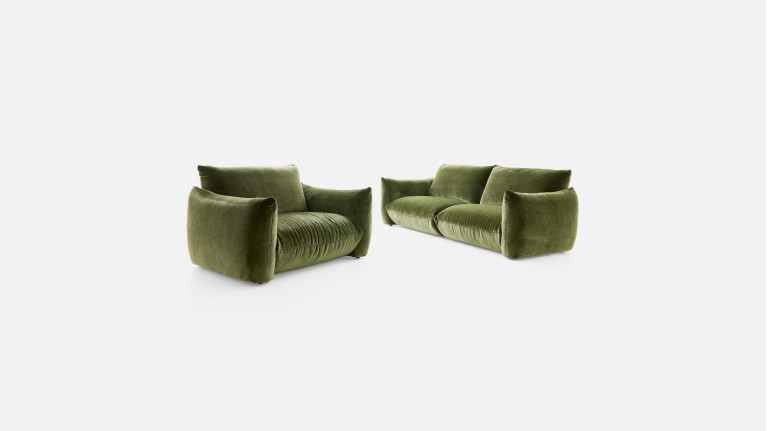 Fauteuil VELVETTE, fauteuil aux formes généreuses