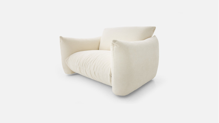 Fauteuil VELVETTE, fauteuil aux formes généreuses