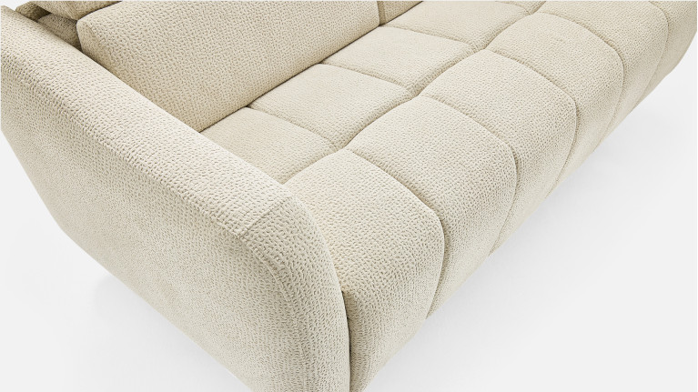 Canapé convertible GLORIA tissu confortable et couchage quotidien