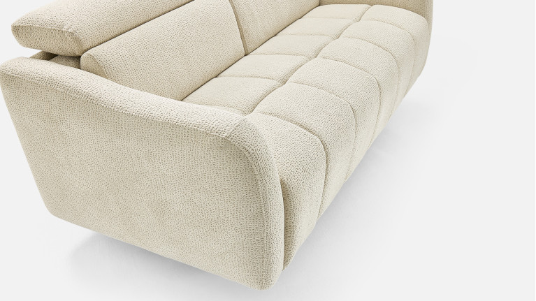 Canapé convertible GLORIA tissu confortable et couchage quotidien