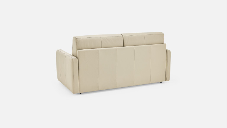 Canapé convertible cuir EMILIE gain de place élégant