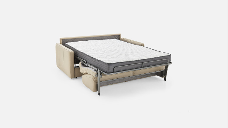 Canapé convertible cuir EMILIE gain de place élégant