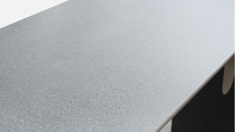 Console QUADRA structure métal et plateau céramique graphite