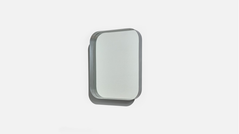 Miroir QUADRA verre et cadre en fer laqué