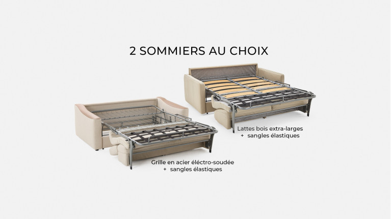 Canapé convertible STRIKE – Tissu, 4 tailles, confort quotidien