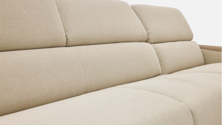 Canapé d'angle convertible STRIKE tissu – Chaise longue et matelas HR