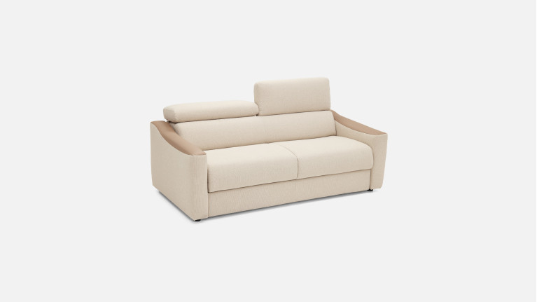 Canapé d'angle convertible STRIKE tissu – Chaise longue et matelas HR