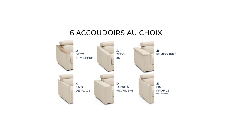 Canapé convertible STRIKE – Tissu, 4 tailles, confort quotidien