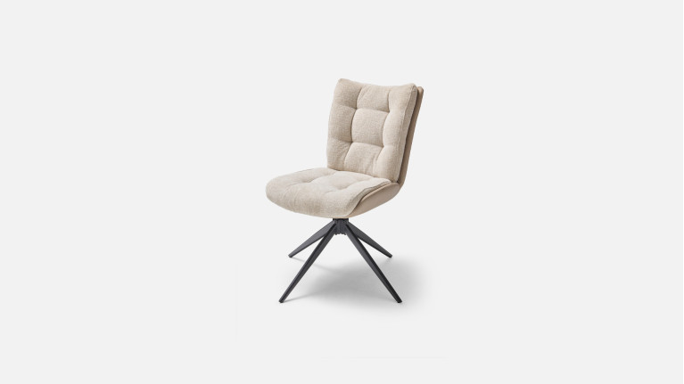 Chaise MOLTON pivotante en tissu bouclé – Confort & Design