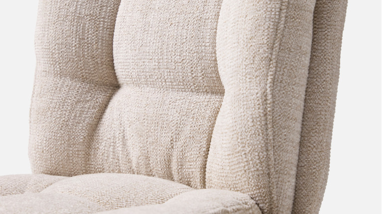 Chaise MOLTON pivotante en tissu bouclé – Confort & Design