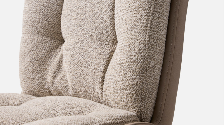 Chaise MOLTON pivotante en tissu bouclé – Confort & Design