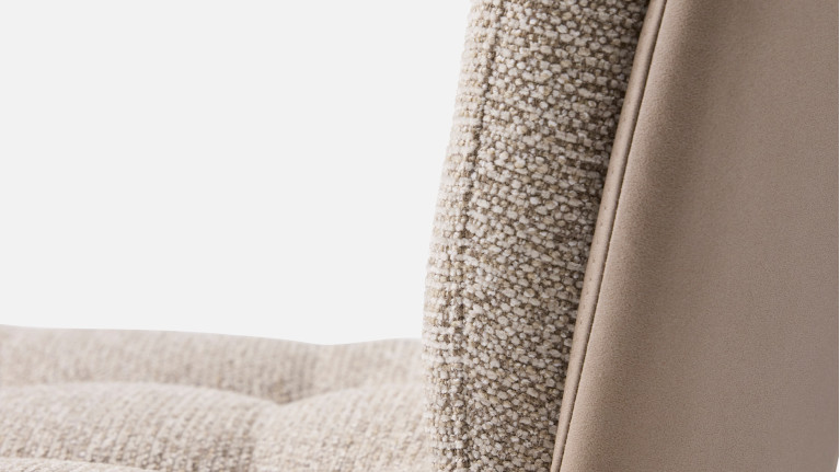 Chaise MOLTON pivotante en tissu bouclé – Confort & Design