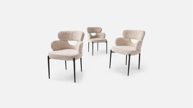 Fauteuil de table TOPAZE – Dossier ajouré, confort supérieur
