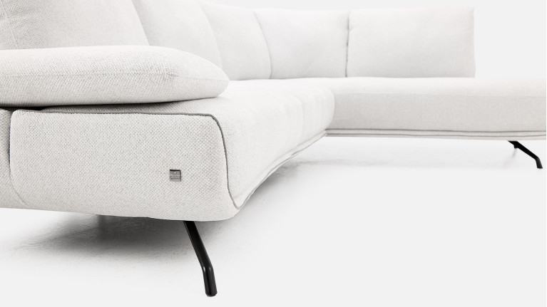 Canapé d'angle méridienne PACHA – Accoudoir réglable, +150 tissus