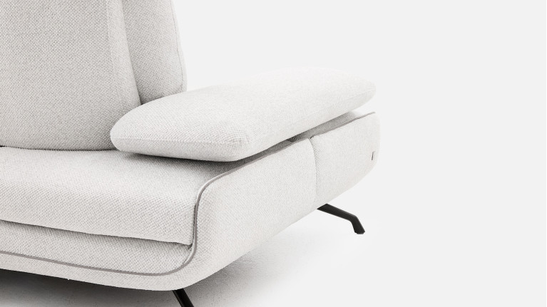 Canapé d'angle méridienne PACHA – Accoudoir réglable, +150 tissus