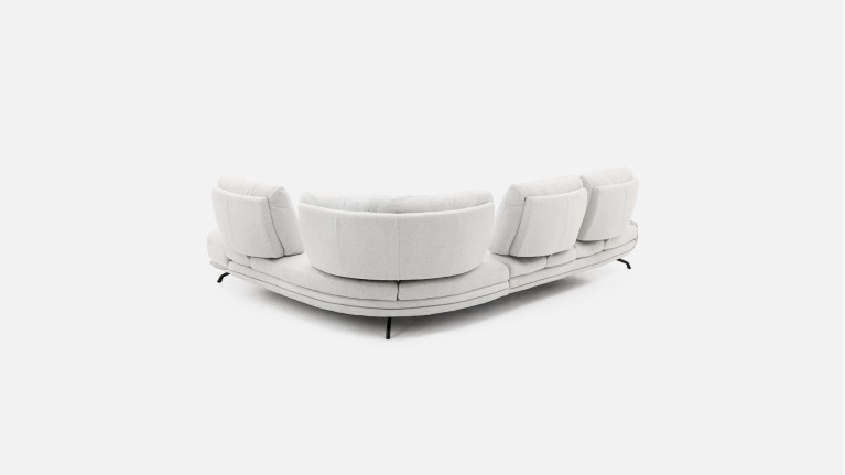 Canapé d'angle méridienne PACHA – Accoudoir réglable, +150 tissus