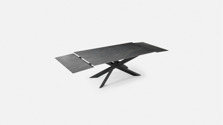 Table de repas extensible MIA Plateau céramique & Piétement Étoile Fer