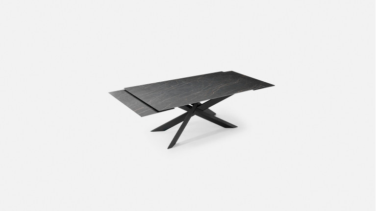 Table de repas extensible MIA Plateau céramique & Piétement Étoile Fer