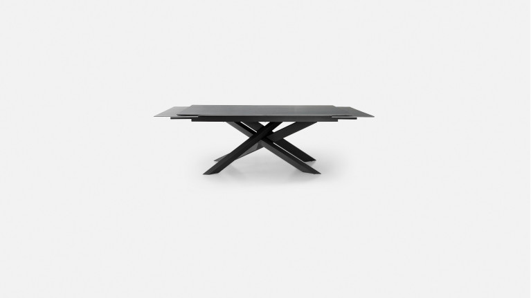 Table de repas extensible MIA Plateau céramique & Piétement Étoile Fer