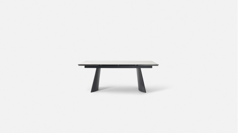Table de repas extensible NEMO – Plateau céramique tonneau & Piétement