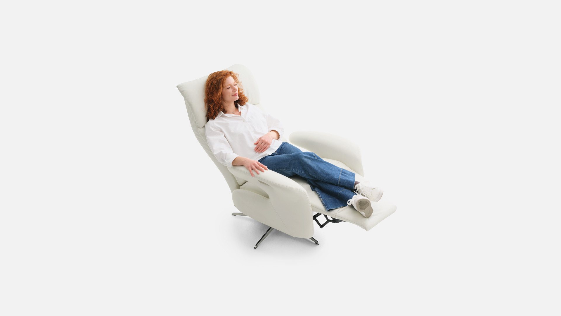 Fauteuil relax électrique New Eden en cuir
