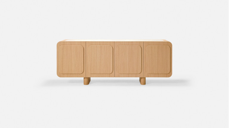 Buffet MINERA bois et placage eucalyptus 4 portes